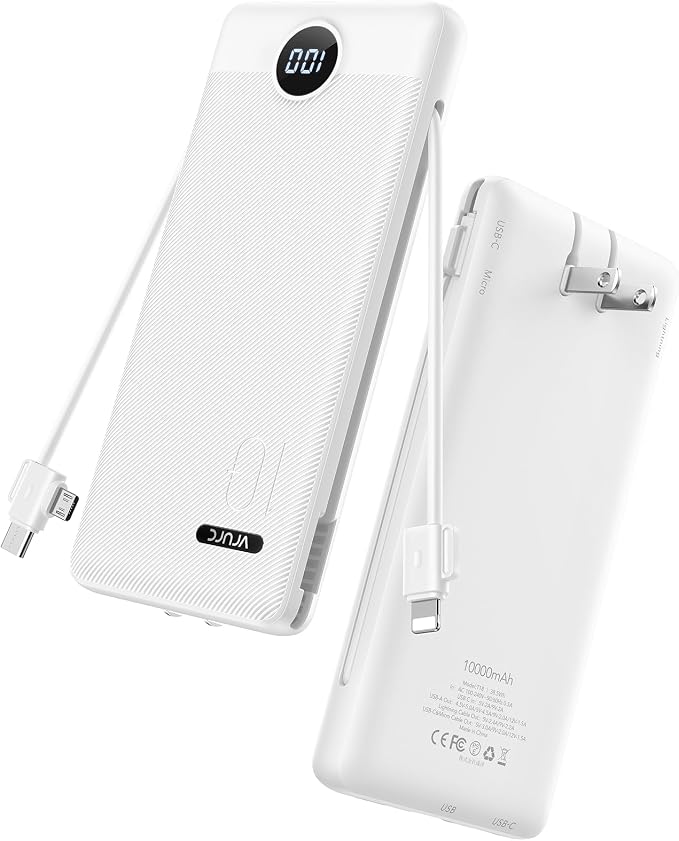 VRURC Portable Charger Power Bank - 10000mAh Fast Charging 22.5W PD 20W Slim by Home