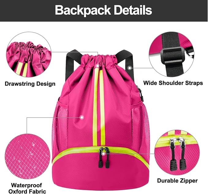 Hoedia Sports Drawstring Backpack - Image 5