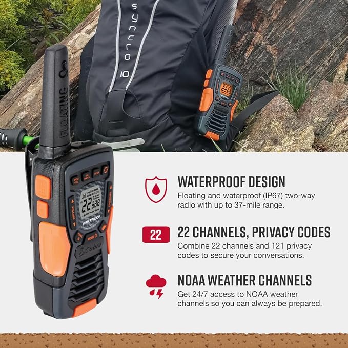 Cobra ACXT1035R FLT Floating Walkie Talkies - Image 3