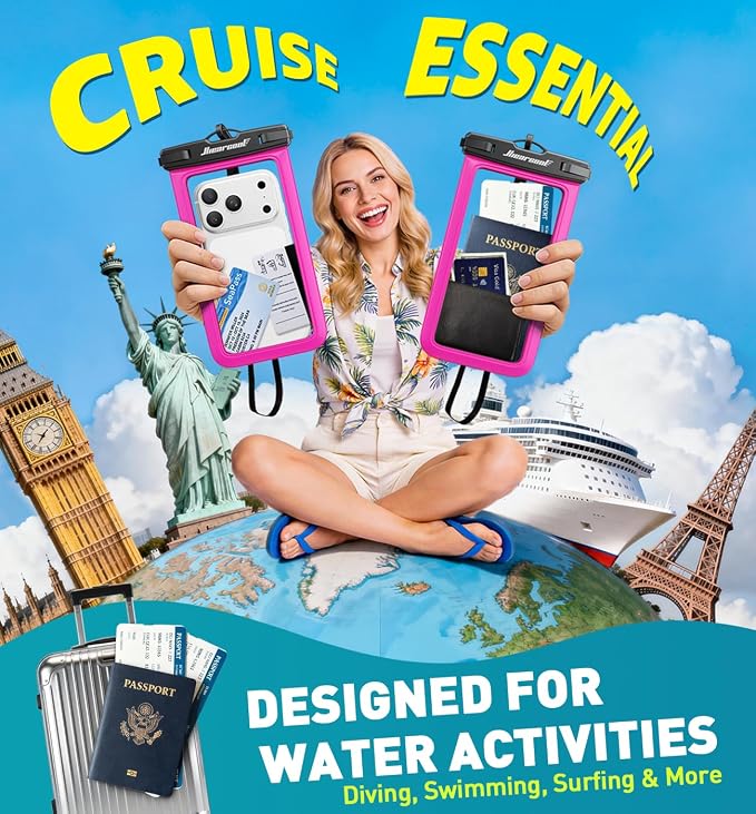 Hiearcool Universal Waterproof Phone Pouch, IPX8 Cell Phone Waterproof Case Up - Image 7