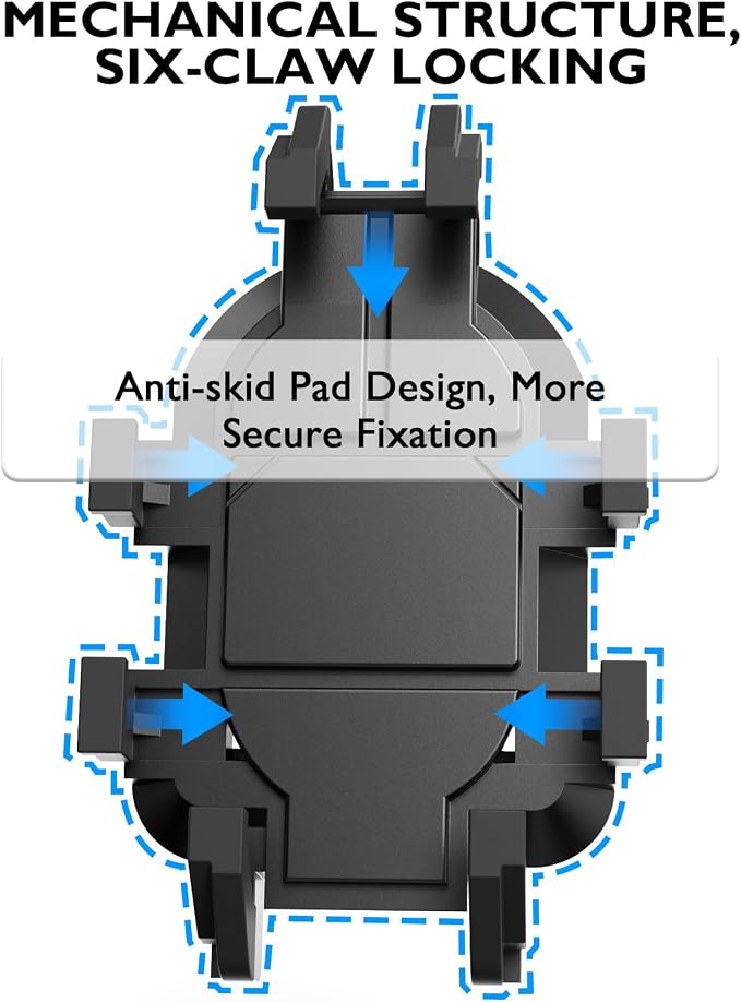 Kayak Phone Holder Mount with 8-Claw Anti-Slip Fixing, 360° Adjustable Kayak - Image 5
