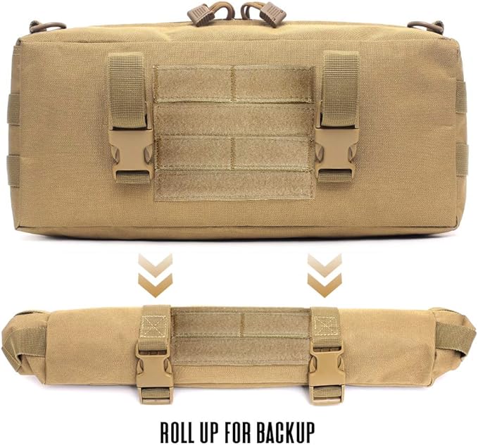 WYNEX Large Molle Pouch, Tactical Molle Bag Vertical Admin Pouch, Modular - Image 3
