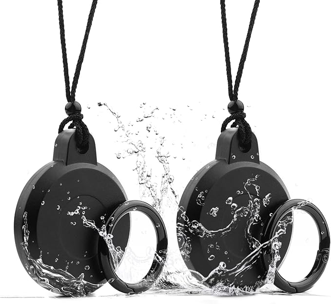 Airtag Holder Waterproof Necklace Keychain Case by WALLFID