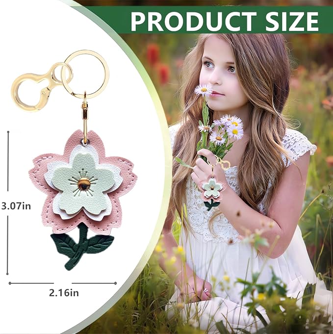 BORKUANA Leather Keychain Holder Case Compatible - Image 2