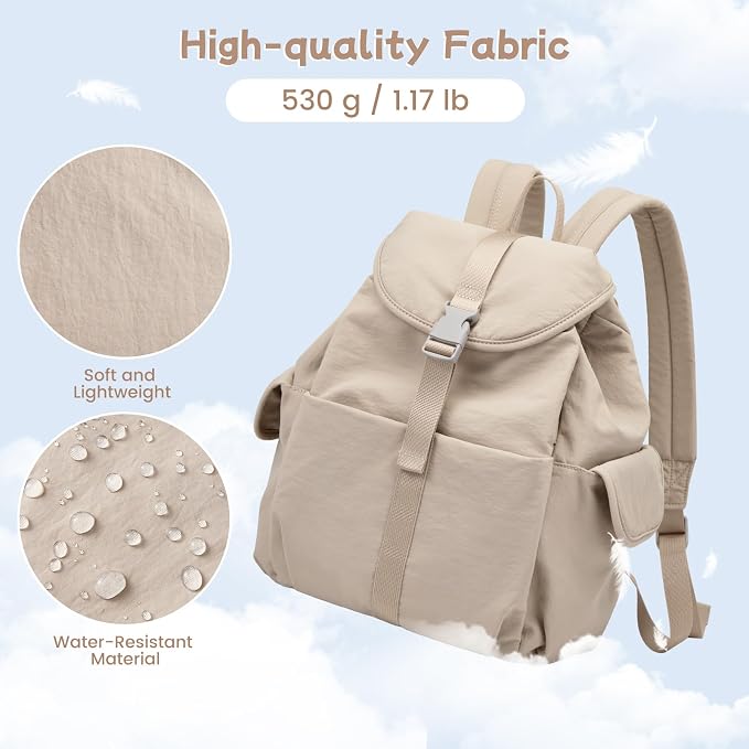 G4Free Small Backpack for Women, Nylon Casual Daypack for Work Travel Campus - Image 4