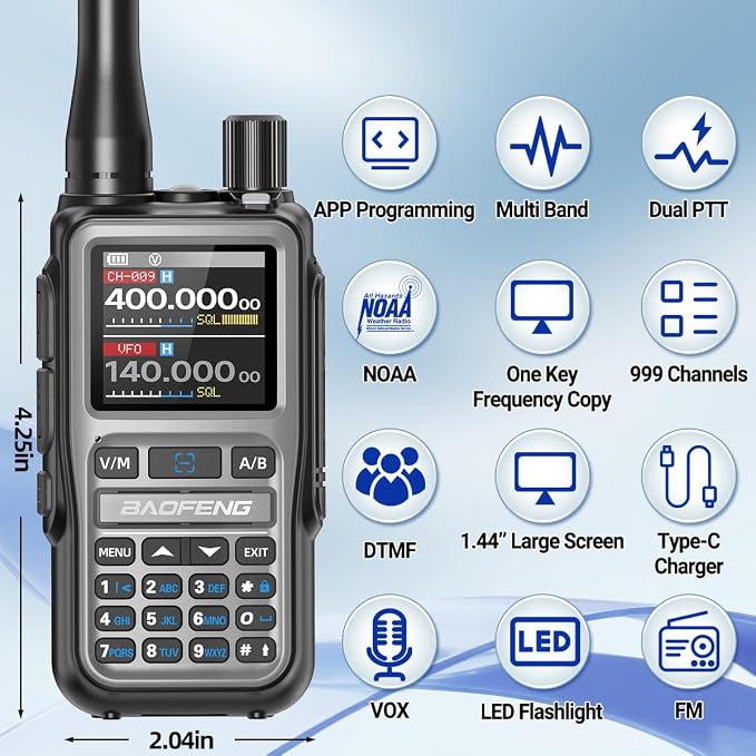 BAOFENG UV-5R MINI Ham Radio Handheld UV5R Long Range Walkie Talkies - Image 2
