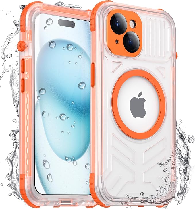 2025 New Magnetic Case for iPhone 15 Case Waterproof, Built-in Screen Protector by Red2Fire