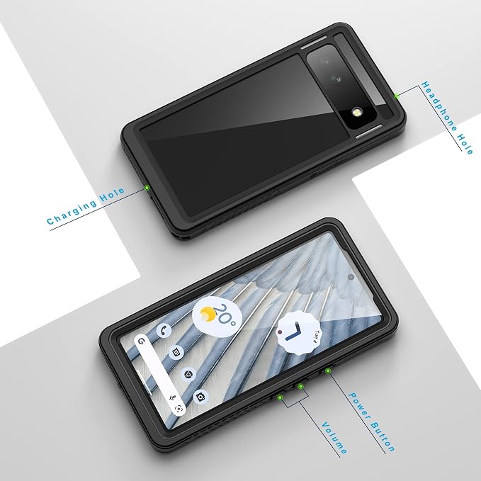 Lanhiem for Google Pixel 7a Case, IP68 Waterproof Dustproof - Image 6