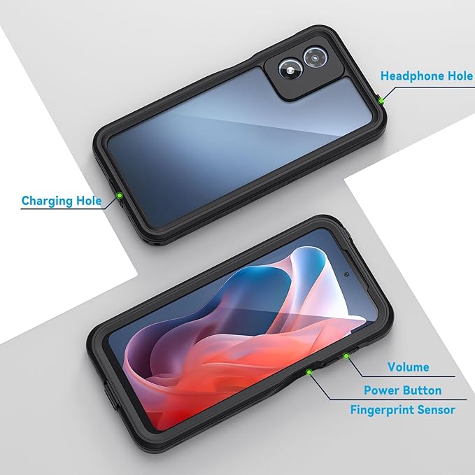 Lanhiem for Moto G Play 2024 Case, IP68 Waterproof Dustproof Shockproof Case - Image 6