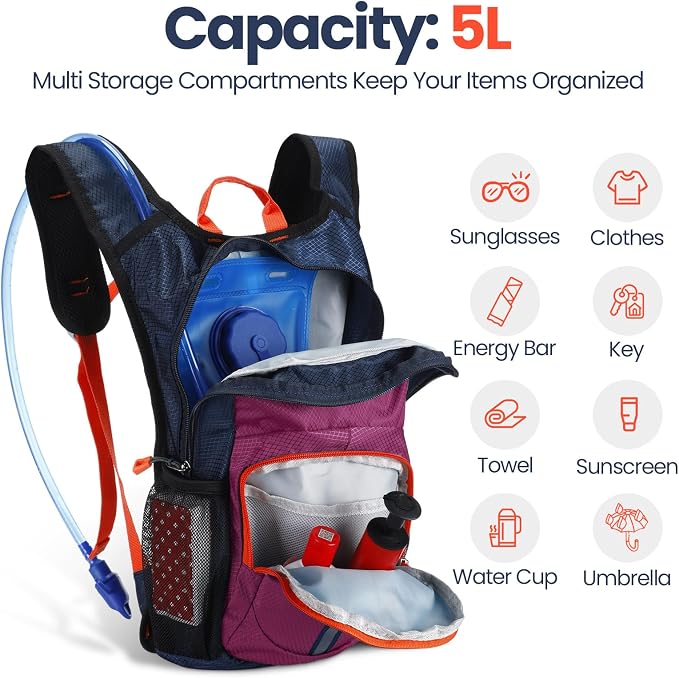 Shinylin 2 Pcs Kids Hydration Backpack - Image 4