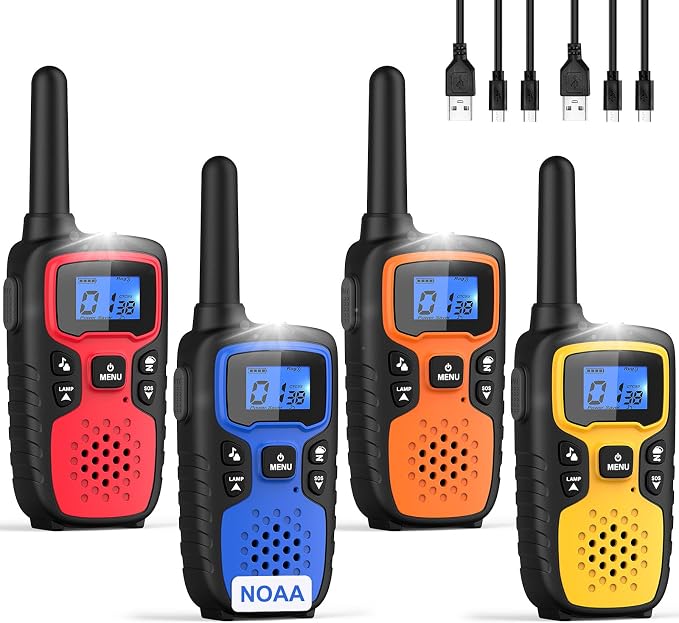 Wishouse Walkie Talkies for Adults Long Range-Rechargeable 4 Pack 2 Way Radios by WisHouseWALKIETALKIESFORTHEENTIREFAMILY