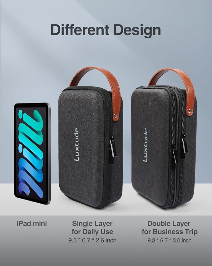 Luxtude Electronics Organizer Travel Case, Portable Tech Bag - Image 4
