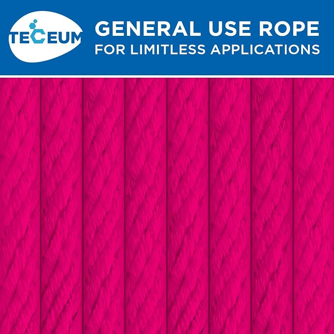 TECEUM Cotton Rope 3/16” – 50 FT – Strong All-Purpose Braided Rope – Natural - Image 9
