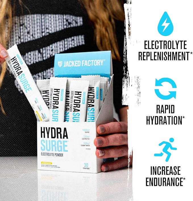 Jacked Factory Hydrasurge Electrolytes Powder Packets - Image 2
