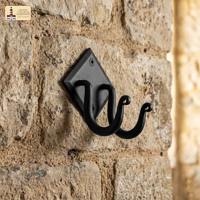 Mystic Colonial Rustic Hand Forged Iron Wall Hook - Image 3