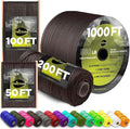 TECEUM 5/32" Paracord Rope 1000 – 1000ft / 200ft / 100ft / 50ft – Tactical by TECEUM