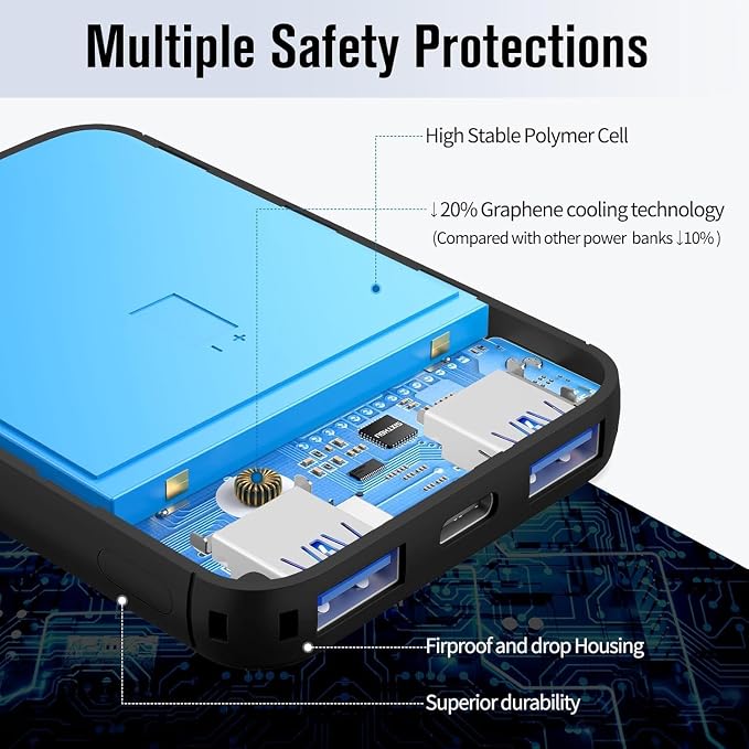 VANYUST S22 Portable Charger, Mini Colorful Power Bank, 5000mAh External - Image 5