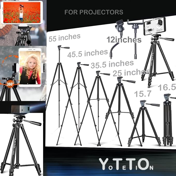 65" Aluminum Phone & Camera Tripod - Image 4