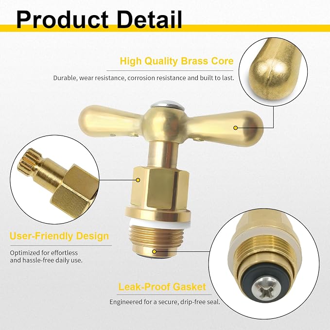 PK1100 Brass Faucet Stem & Bonnet Replacement Kit - Image 3