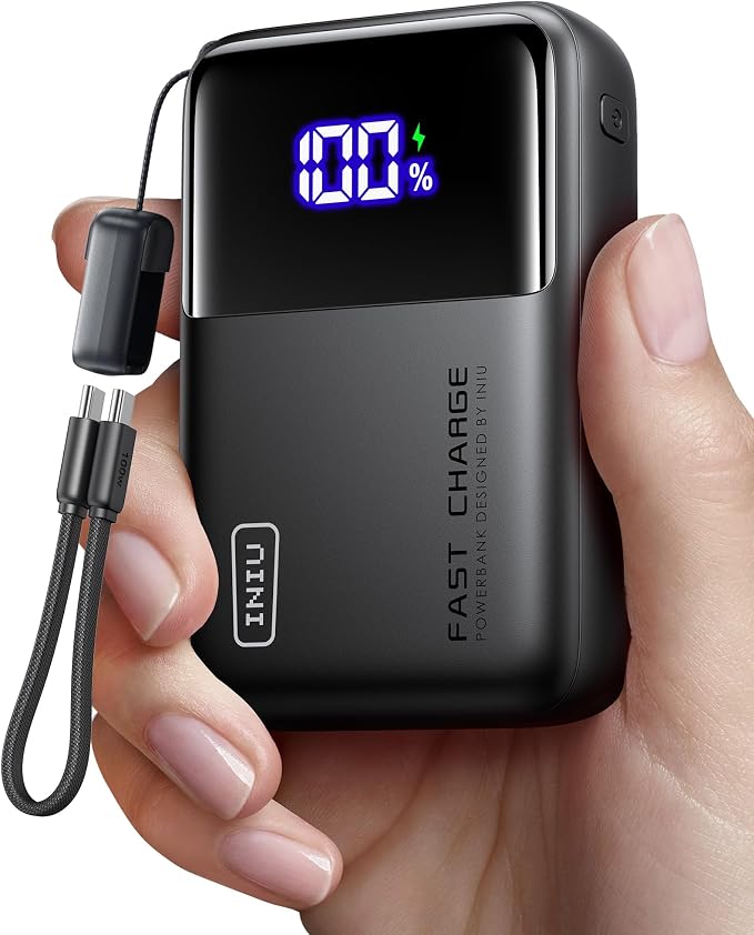 INIU 20000mAh Laptop Power Bank, Ultra Compact 65W PD Dual Fast Charging by INIU