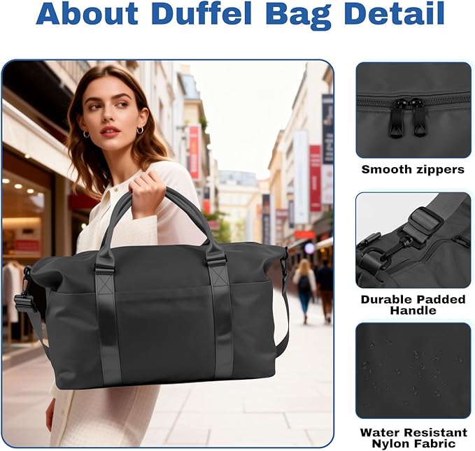 Weekender Duffel Bags for Women， Travel Totes Bag for Airplane Essentials - Image 6