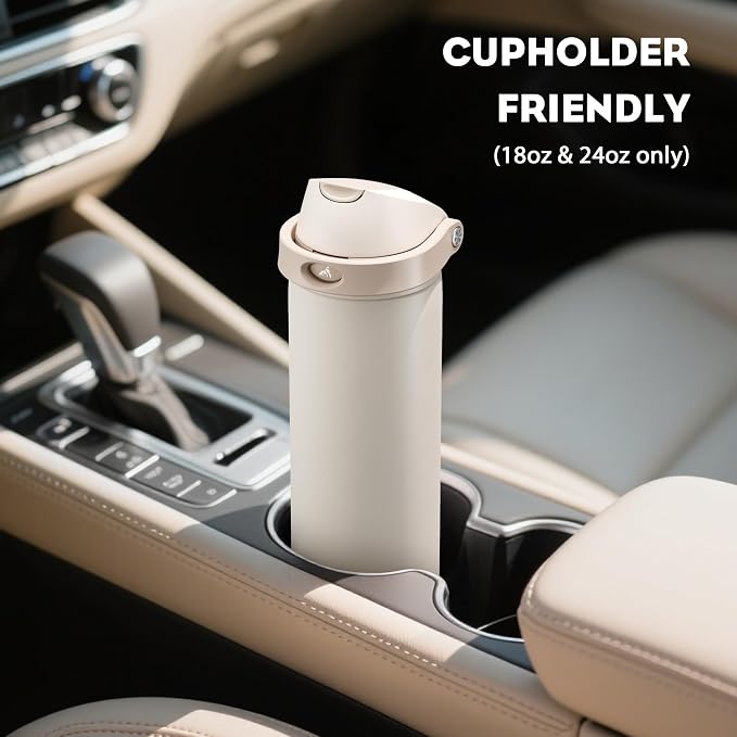 POWCAN 40 oz Insulated Water Bottle, 2-in-1 Push-Button Spout & Quick-Flip - Image 5