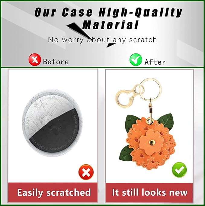 BORKUANA Leather Keychain Holder Case Compatible - Image 3