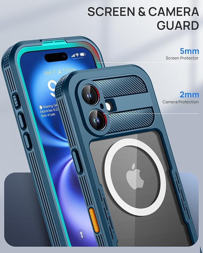 Lanhiem Magnetic for iPhone 16 Case, IP68 Waterproof Dustproof Case, Full Body - Image 7
