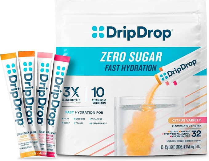 DripDrop Sugar Free Hydration Packets by DripDrop