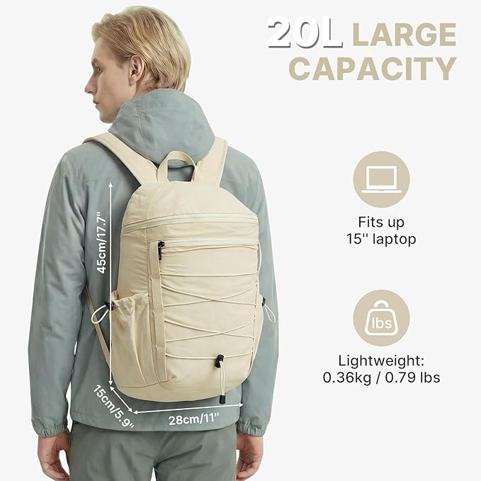 G4Free Hiking Backpack for Women Men 20L Lightweight Travel Backpacks Daypack - Image 2