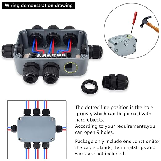 NineLeaf Outdoor Junction Box IP66 Waterproof Electrical Enclosure - Image 6