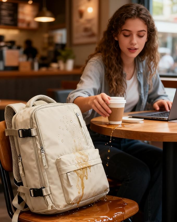 WONHOX Large Travel Backpack Carry on Flight Approved Laptop Work Business - Image 9