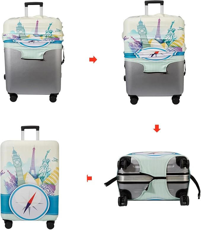 WUJIAONIAO Travel Luggage Cover Baggage Suitcase Cover Protector Skins 18-32 - Image 4