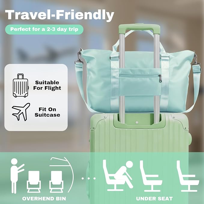 Weekender Duffel Bags for Women， Travel Totes Bag for Airplane Essentials - Image 2