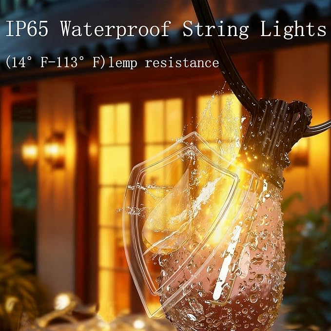 REEMEER 200FT LED Outdoor String Lights - Image 5