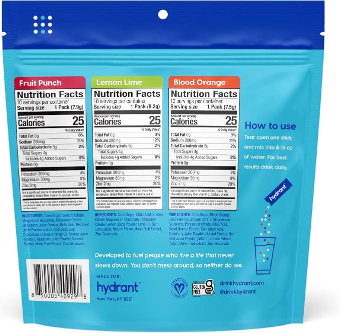 Hydrant - Hydration Powder Variety Pack, 30 Individual Instant Electrolyte - Image 7