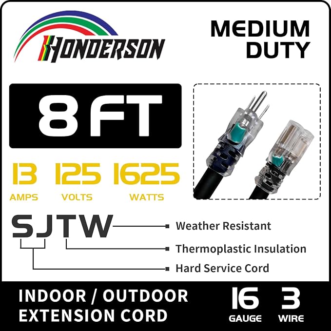 Indoor Outdoor Extension Cord Weatherproof - Image 2
