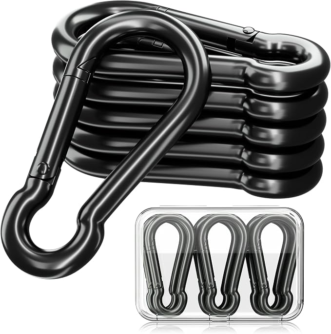sprookber Carabiner Clips Spring Snap Hook, Iron Heavy Duty Caribeaners by Sprookber