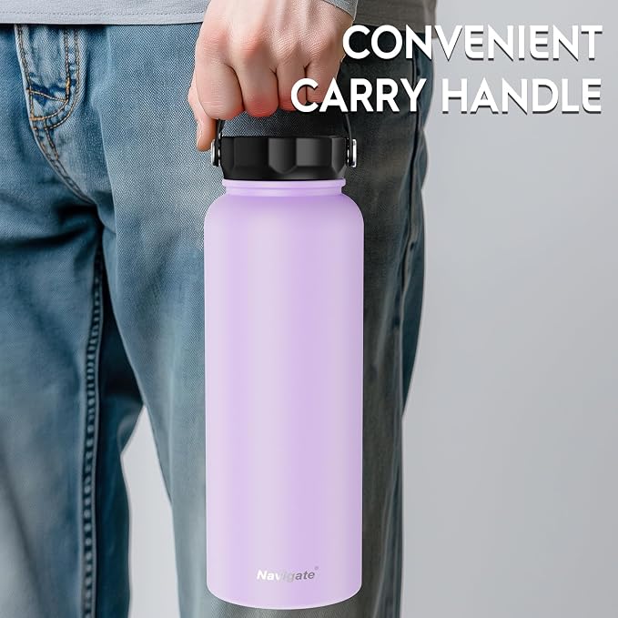 Navigate 40 oz Stainless Steel Insulated Water Bottle, Double Walled Leak Proof - Image 3