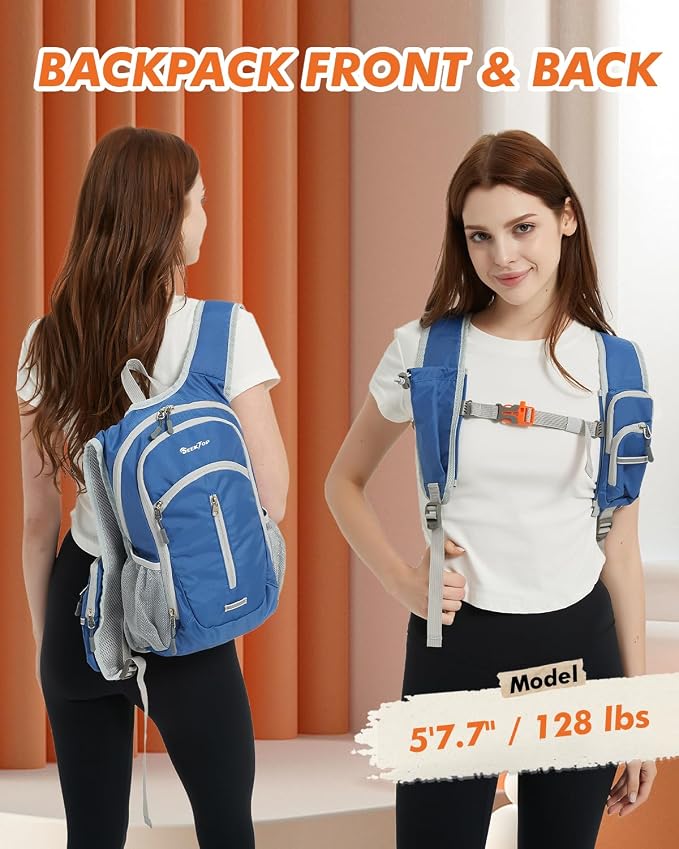 Seektop Small Hiking Backpack Expandable 12L-15L, Lightweight Packable - Image 8