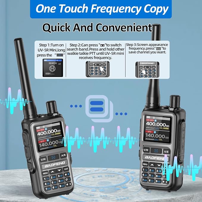 BAOFENG UV-5R MINI Ham Radio Handheld UV5R Long Range Walkie Talkies - Image 7
