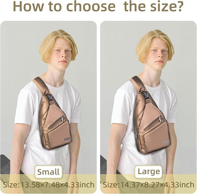 AMJ Crossbody Sling Bag Men Women, Casual Shoulder Backpack, Chest Daypack - Image 7