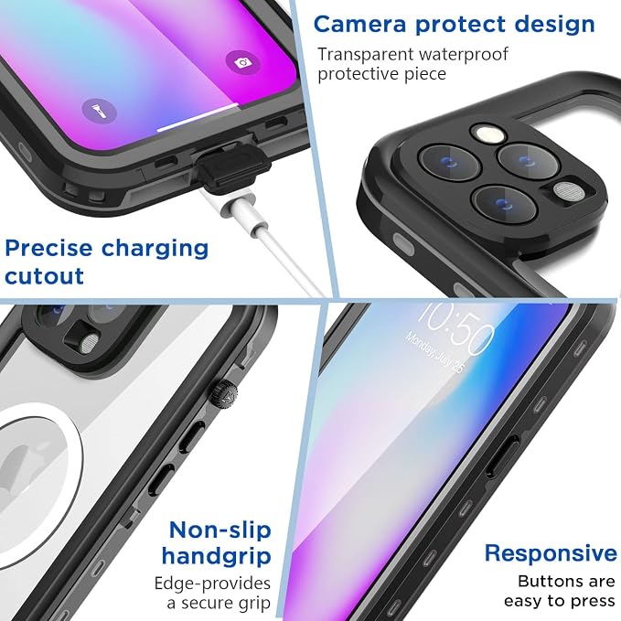 AICase for iPhone 14 Pro Max Case Waterproof, Compatible - Image 6