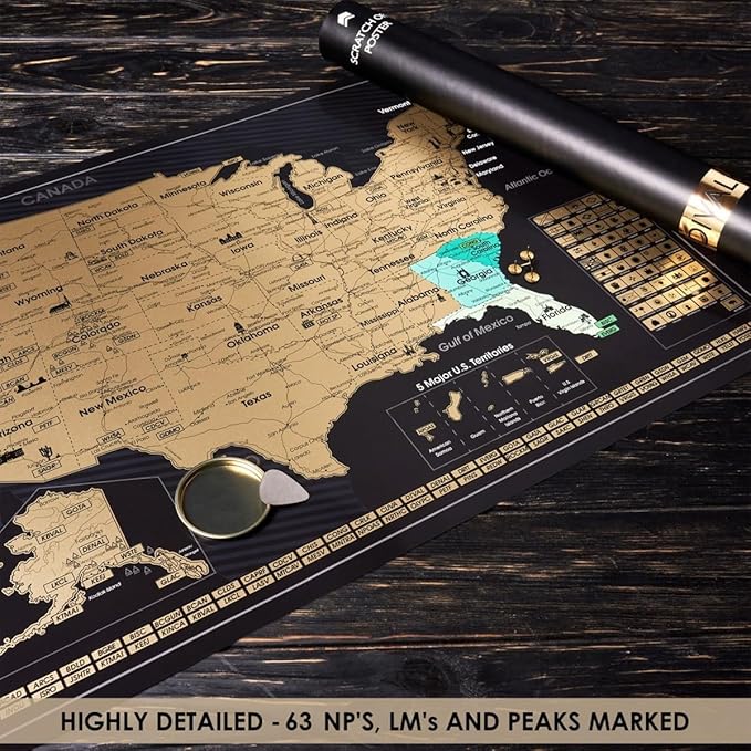 Detailed Scratch off USA Map - Image 4