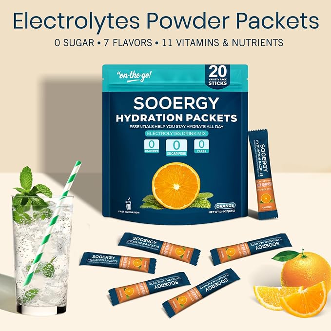 Electrolytes Powder Packets Sugar Free Hydration Packets, Liquid Daily IV - Image 3
