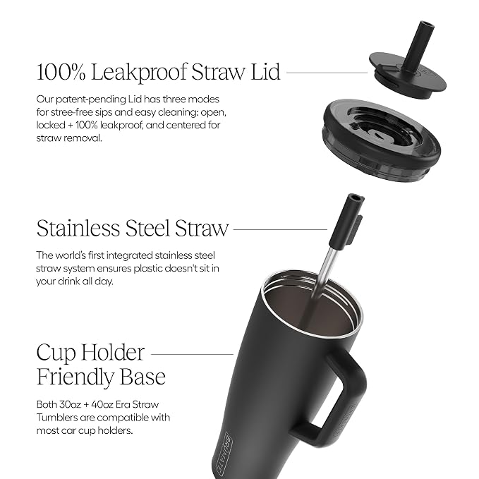 BrüMate Era 30 oz Tumbler with Handle and Straw | 100% Leakproof Insulated - Image 2
