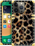 Compatible with iPhone 14 Pro Max Case, Seamless Gold Chain Leopard Luxury by Unknown