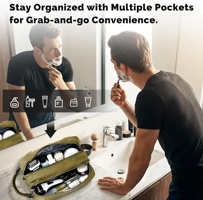 Toiletry Bag for Men Tactical Travel Dopp Kit - Image 4