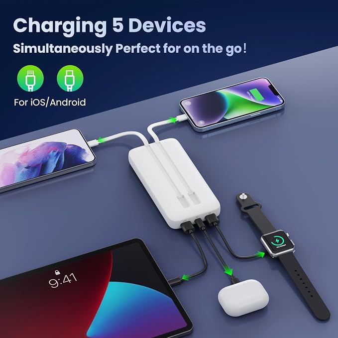 Portable Charger 40, 800mAh Power Bank, 25W PD QC 4.0 Fast Charging Portable - Image 2
