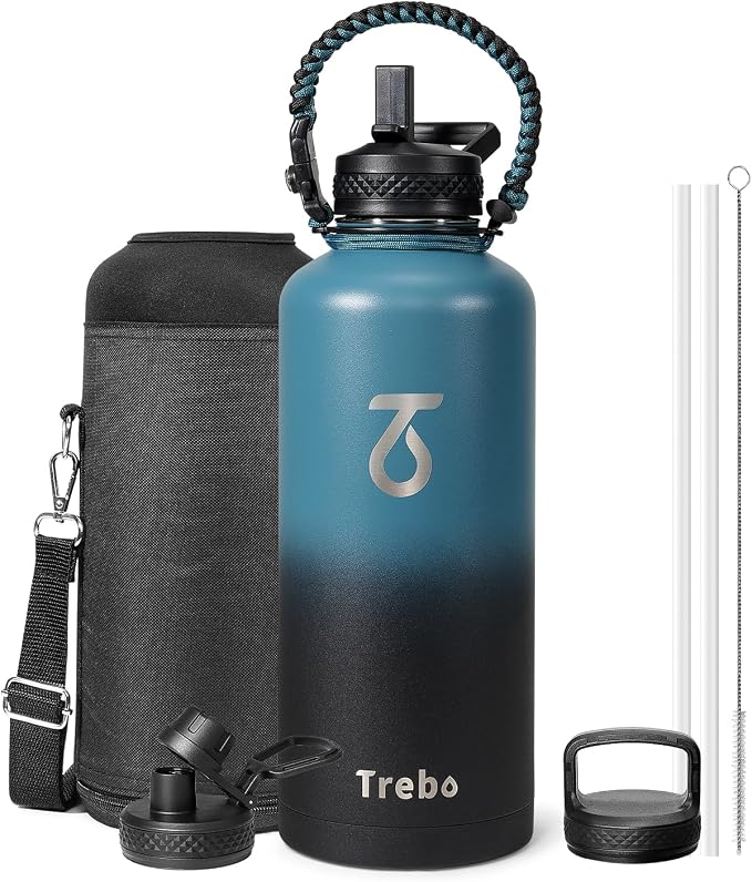 Trebo Water Bottle Insulation 87 oz, Vacuum Stainless Steel Water Jug, by StayHotStayColdStayGreen